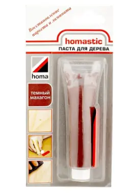 Паста для ремонта Homastic темный махагон (12) 50 гр